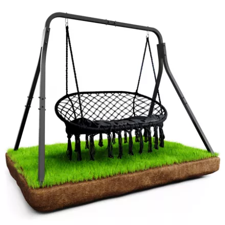 huśtawka dwuosobowa makramowe siedzisko z poduszką ksoz028